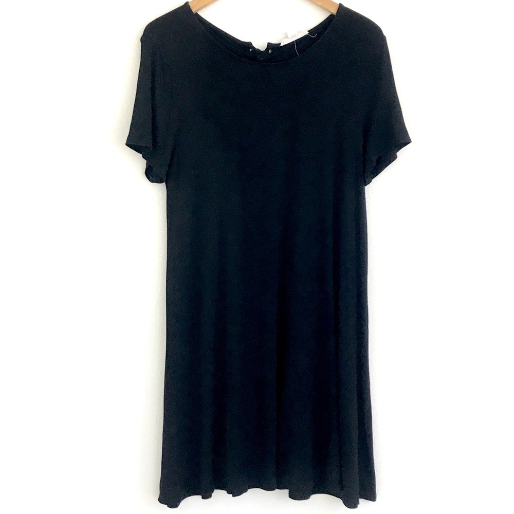 Loveriche black short sleeve tshirt dress